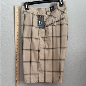 Burnside Beige Plaid Men's Shorts